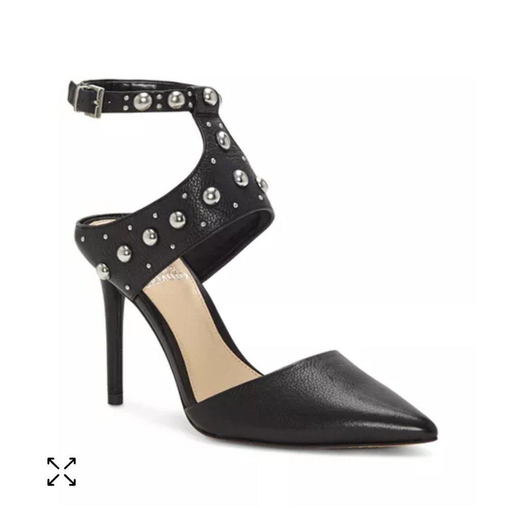 Vince Camuto Women's Ledana Studded Ankle Strap Pumps 7.5